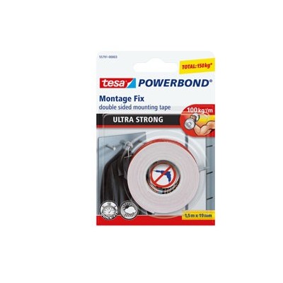NASTRO BIADESIVO 19mmx1,5mt POWERBOND ULTRA STRONG Tesa
