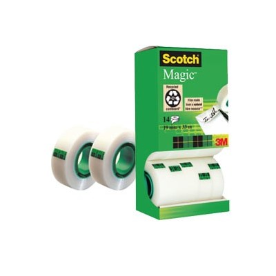 MULTI-PACK 12+2 ROTOLI SFUSI DI NASTRO SCOTCH MAGIC 810 PERM. 19MMX33MT