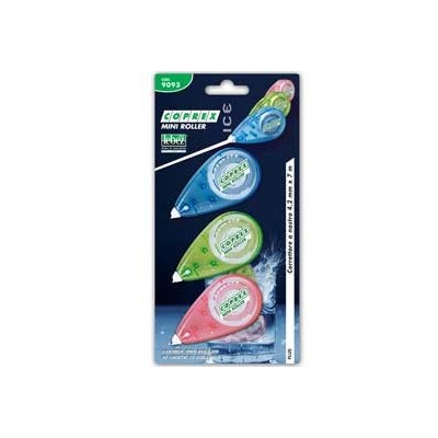 BLISTER 3 CORRETTORE A NASTRO 4,2MMX7M MINI ROLLER ICE 9093