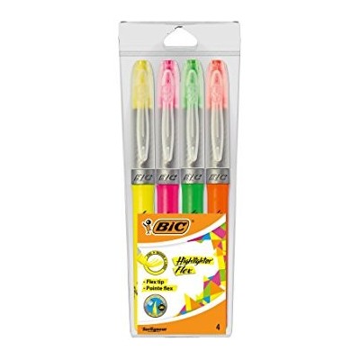 EVIDENZIATORE BIC HIGHLIGTER FLEX 4 COL.ASSORTITI