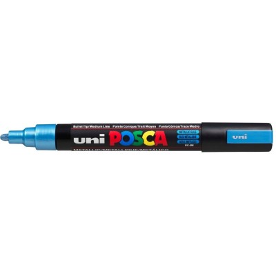 MARKER UNI POSCA BLU     METAL PC5M PUNTA MEDIA