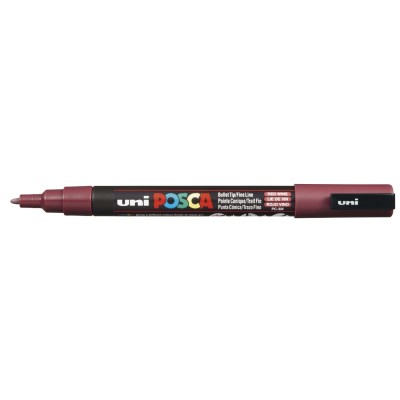 MARKER UNI POSCA PC-3M   ROSSO VINO PUNTA FINE