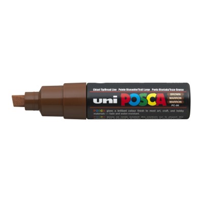 MARKER UNI POSCA PC-8K   PUNTA A SCALPELLO MARRONE