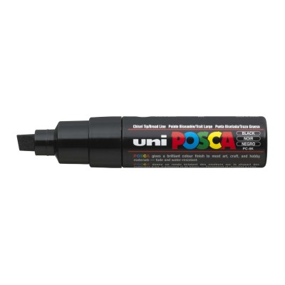 MARKER UNI POSCA PC-8K   PUNTA A SCALPELLO NERO