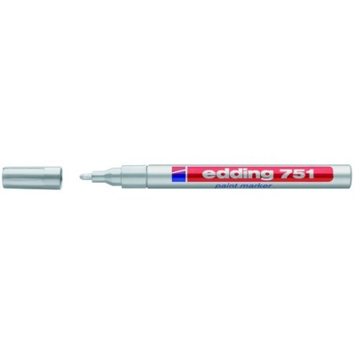 MARKER A VERNICE edding  751 ARGENTO