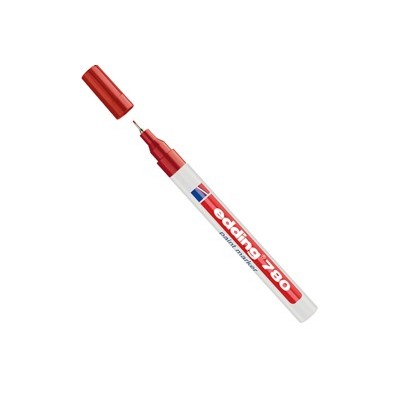 Marcatore 780 punta extra fine vernice rosso Edding