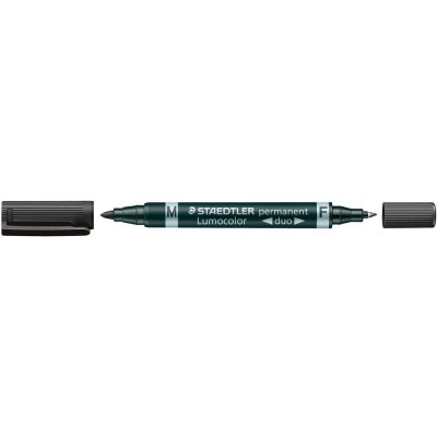 TEXT MARKER NERO PUNTA DOPPIA M/F Lumocolor duo