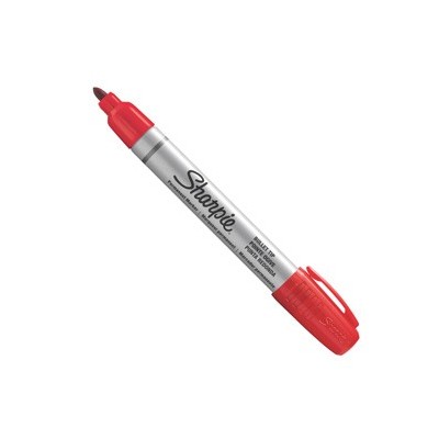 MARCATORE PERMANENTE SMALL METAL ROSSO P.TONDA SHARPIE