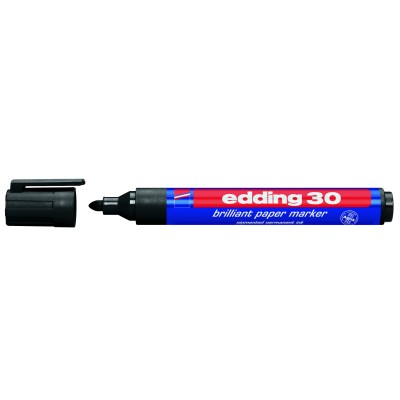 MARKER PERMANENTE PUNTA  BRILLANTE EDDING 30 NERO