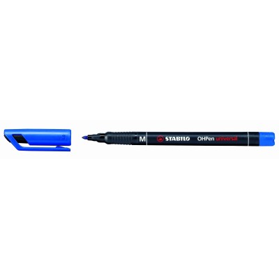 MARKER STABILO OHPEN 843 MEDIO BLU