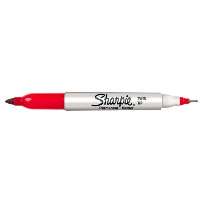 MARCATORE PERMANENTE TWIN TIP SHARPIE ROSSO
