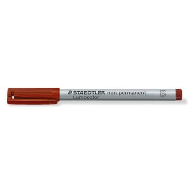 PENNA CON PUNTA SINTETICANON PERM. MARRONE SCALP.