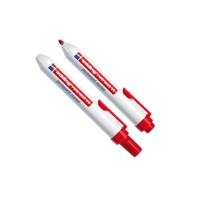 Marcatore permanente 11 Retract punta conica rosso Edding - Conf da 10 pz.