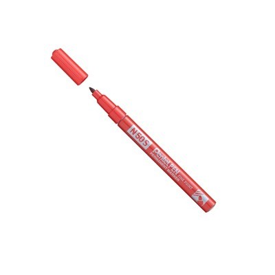 Marcatore N50 slim rosso punta tonda 3,18mm Pentel