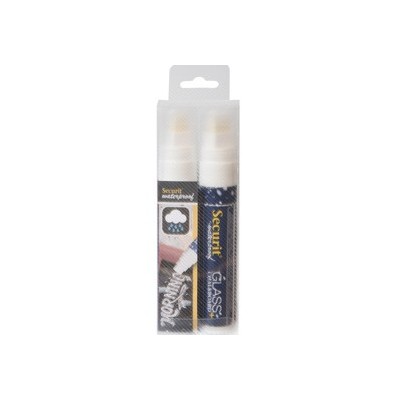 BLISTER 2 MARCATORI A GESSO LIQUIDO Waterproof BIANCO 7-15mm Securit