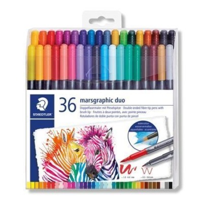 BOX 36 PENNARELLI 2 PUNTE MARSGRAPHIC DUO