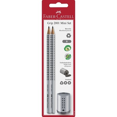 BL. 2 MATITE GRIP2001 B  + TEMPERINO 1 FORO C/SERB