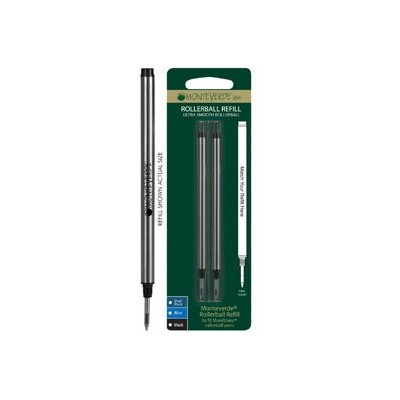 Blister 2 refill in metallo per ROLLER Montblanc  NERO PUNTA MEDIA