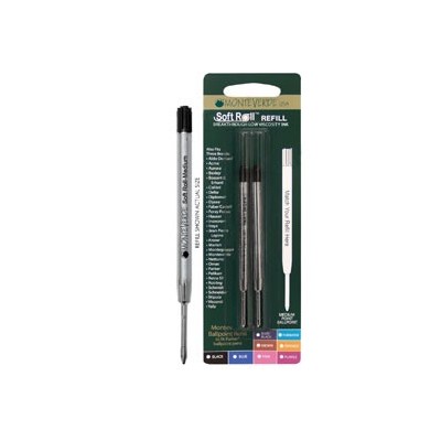 Blister 2 refill per SFERA Parker  NERO PUNTA MEDIA
