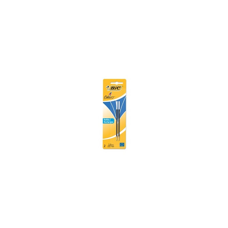 BLISTER 2 REFILLS BLU PER BIC4 COLORS PEN DESK 1,0