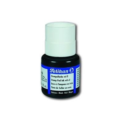INCHIOSTRO NERO X TIMBRI METALLO C/OLIO 30ML PELIKAN