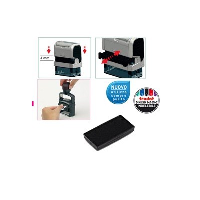 Blister da 3 tamponi 6/4913 nero Trodat