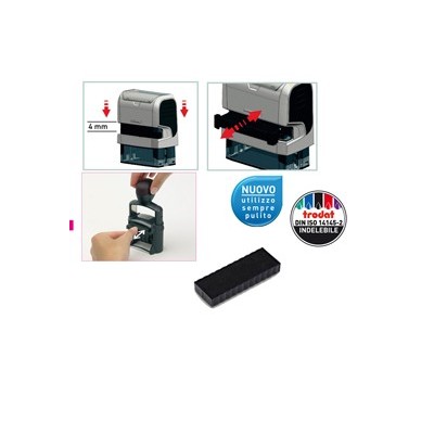 Blister da 3 tamponi 6/4912 nero Trodat