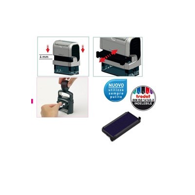 Blister da 3 tamponi 6/4913 blu Trodat