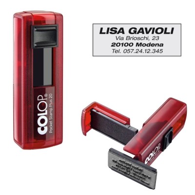 TAMPONCINO ROSSO COLOP   POCKET STAMP PLUS 20