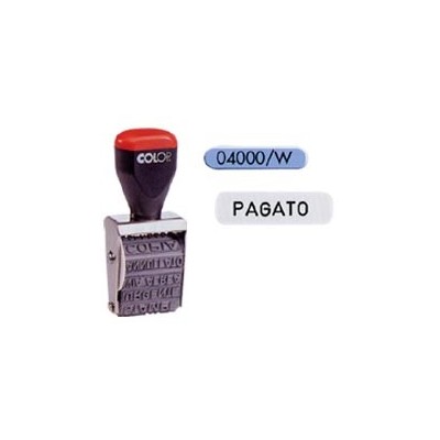 TIMBRO POLINOMIO 12 DICITURE 4MM 04000W (BLISTER) COLOP