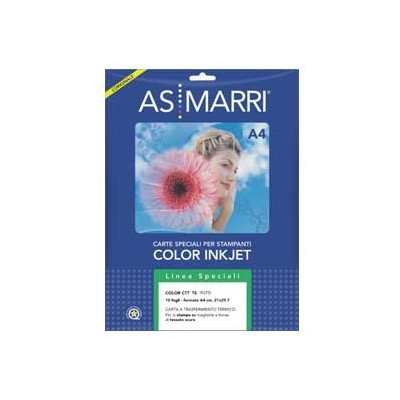 CARTA INKJET A4 10FG TRASFERIMENTO TERMICO x TESSUTI SCURI AS MARRI