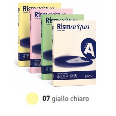 CARTA RISMACQUA 200GR A4 125FG GIALLO CHIARO FAVINI