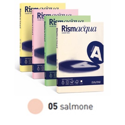 CARTA RISMACQUA 200GR A4 125FG SALMONE FAVINI