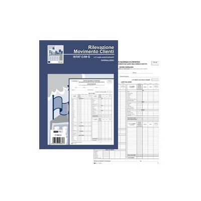 BLOCCO MODELLO ISTAT C59 GIORNALIERO 31x21cm 50fg 2copie ric E5966G EDIPRO