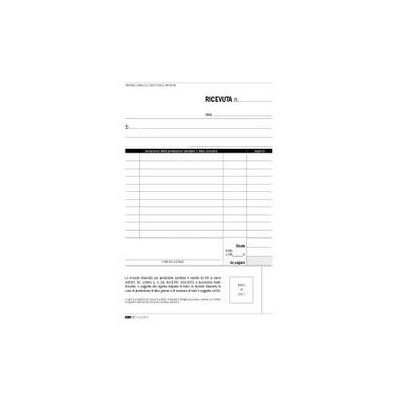 BLOCCO RICEVUTE SANITARIE NUMERATE 50/50 FOGLI AUTORIC. 23X15 E5275C