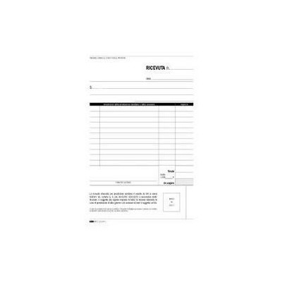 BLOCCO RICEVUTE SANITARIE 50/50 FOGLI AUTORIC. 23X15 E5275CN