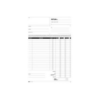 BLOCCO FATTURE 3 ALIQUOTE IVA 2COPIE 50FOGLI AUTORIC. 29,7X21 E5303A