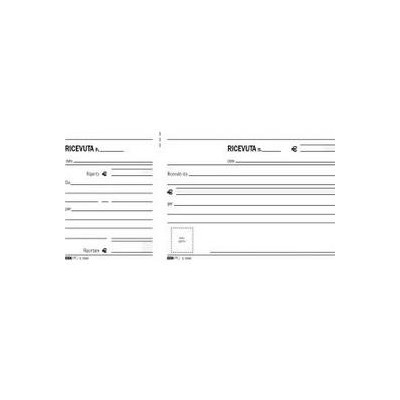 BLOCCO RICEVUTE GENERICHE 50FOGLI 2 COPIE AUTORIC. 9,9X17 E5563C