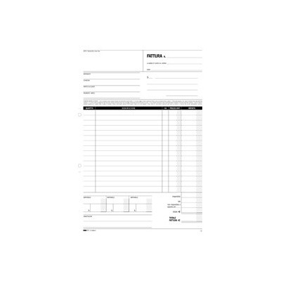 BLOCCO FATTURA GENERICA 50/50 FOGLI AUTORIC. 29,7X21 E5296A