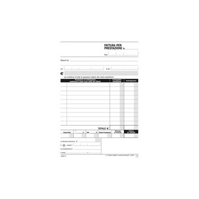 50058BLOCCO FATTURE PROFESS. DATA UFFICIO 1234RIC