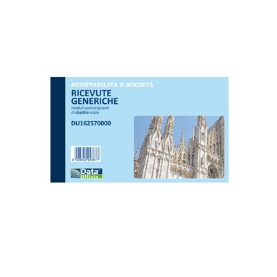 Blocco ricevute generiche 50/50 copie autor. 10x16,8cm DU162570000 - Conf da 40 pz.