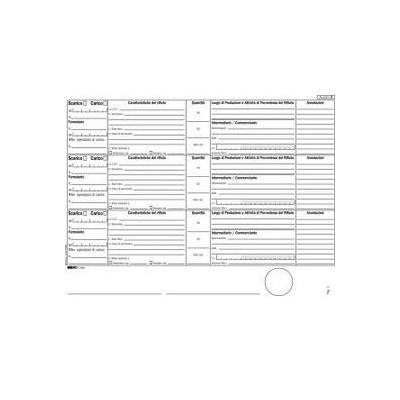 REGISTRO CARICO/SCARICO RIFIUTI DETENTORI MOD.A 22,5X29,7 100PAG. E2868