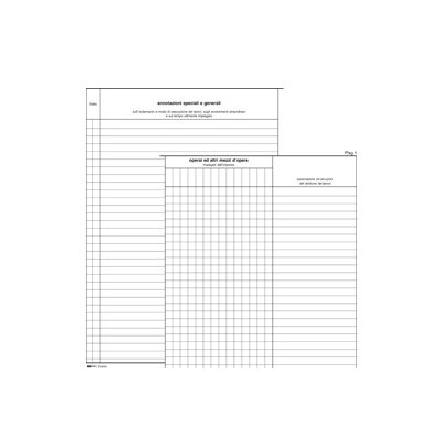 REGISTRO GIORNALE LAVORI 31x21cm 47pagine numerate E2909 EDIPRO