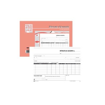 BLOCCO CERTIFICATO RITENUTE DACCONTO MENSILI 50/50 FG. AUTOR. 15X23 E5120A