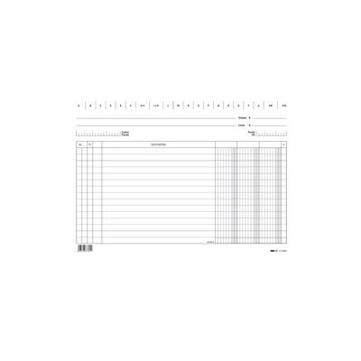 100 SCHEDE 3 COLONNE ORIZZONTALI 17X24CM E3369BL