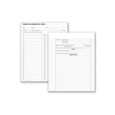 Registro verbali assemblee condominiali 80pag. 31x24,5cm DU136400000 DU - Conf da 5 pz.