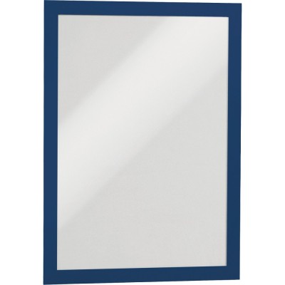 CONFEZIONE 2 CORNICI BLU A4 DURABLE DURAFRAME RETRO ADESIVO 4872-07