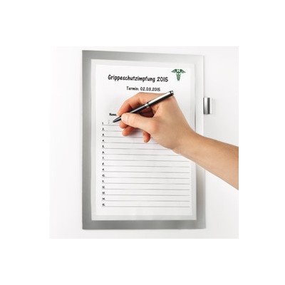 CORNICE MAGNETICA DURAFRAME NOTE A4 21X29,7cm ARGENTO DURABLE