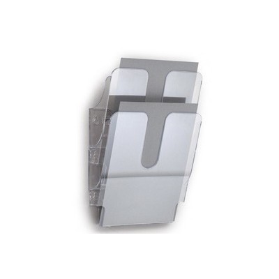 DISPLAY DA MURO CON 2 TASCHE A4 TRASPARENTE FLEXIPLUS DURABLE