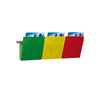 KIT VISION Kanban L75cm con 3 TASCHE A4 COLORATE